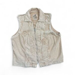 Produce Company Vest In Light Yellow Gold, Size M, 100% Cotton, No Imperfections
